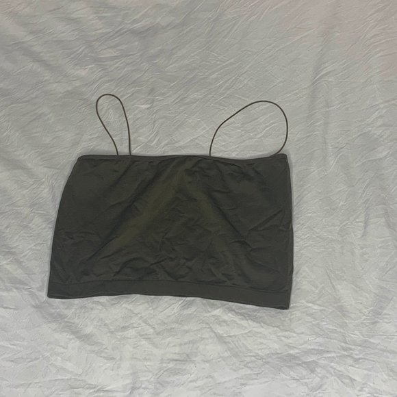 Shein Olive Green Bungee Tube Top - Picture 2 of 2
